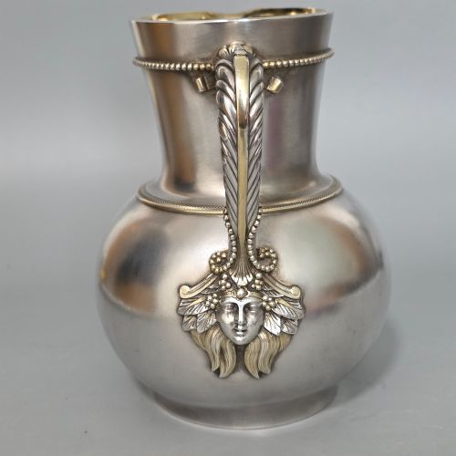 LARGE ELKINGTON WATER PITCHER ANTIQUE VICTORIAN SILVER PLATE C1890 - ADDITIONAL PHOTO 1