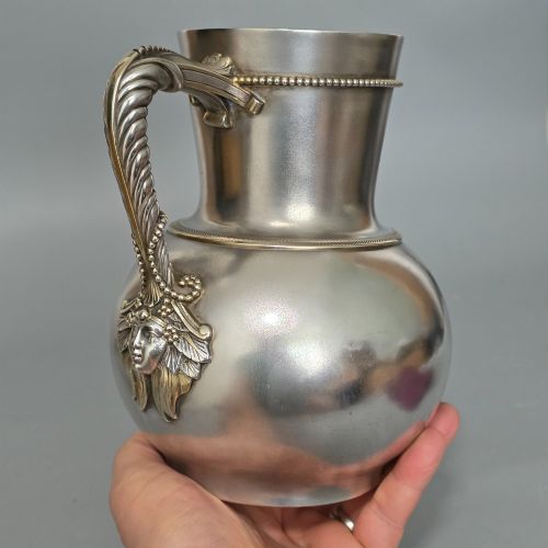 LARGE ELKINGTON WATER PITCHER ANTIQUE VICTORIAN SILVER PLATE C1890 - ADDITIONAL PHOTO 11