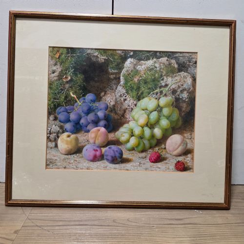 FABULOUS WATERCOLOUR STILL LIFE FRUIT BY JOHN SHERRIN BRITISH 1819 1896