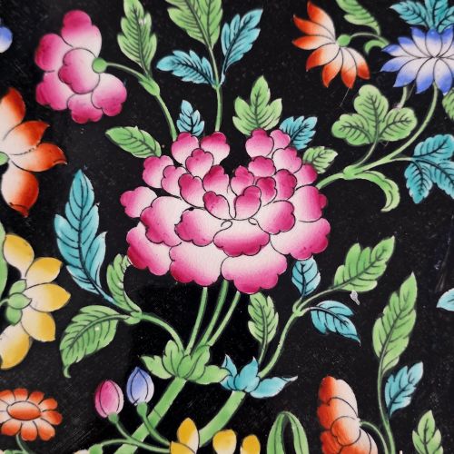 LARGE 38CM MINTON FLORAL CHARGER C1920S - ADDITIONAL PHOTO 4