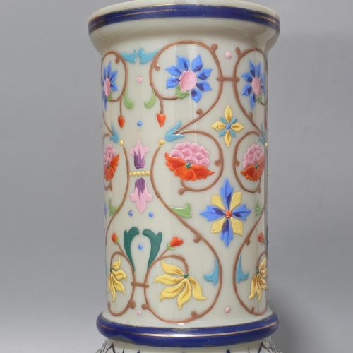 LARGE THOMAS WEBB ANTIQUE MOROCCAN TAPESTRY VASE 3125CM - ADDITIONAL PHOTO 4