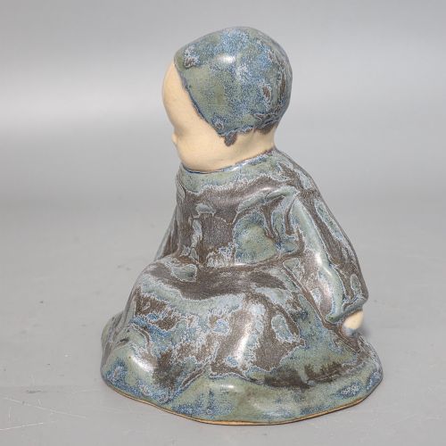 BERTHE SAVIGNY 18821958 'UN BB ASSIS' CHARMING HB QUIMPER STONEWARE FIGURE BY BERTHE SAVIGNY C1930 - ADDITIONAL PHOTO 5