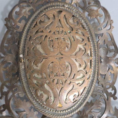 FABULOUS PIERCE ANTIQUE BRASS FRAME WITH HINGED DOOR MARION LONDON' C1880 - ADDITIONAL PHOTO 4