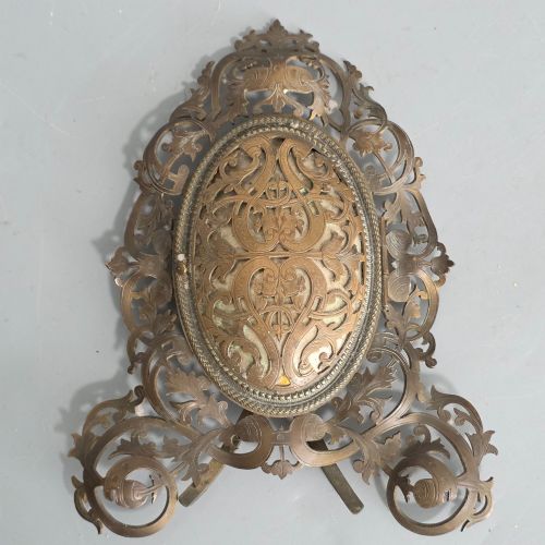 FABULOUS PIERCE ANTIQUE BRASS FRAME WITH HINGED DOOR MARION LONDON' C1880 - ADDITIONAL PHOTO 5