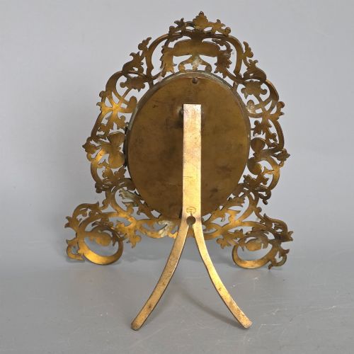 FABULOUS PIERCE ANTIQUE BRASS FRAME WITH HINGED DOOR MARION LONDON' C1880 - ADDITIONAL PHOTO 8
