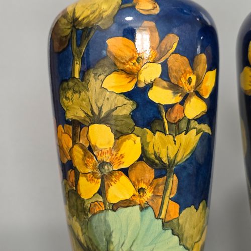 A PAIR OF DOULTON LAMBETH FAIENCE VASES LATE 19TH CENTURY DECORATED BY ALBERTA L GREEN - ADDITIONAL PHOTO 5