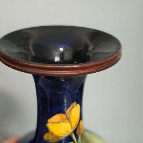 A PAIR OF DOULTON LAMBETH FAIENCE VASES LATE 19TH CENTURY DECORATED BY ALBERTA L GREEN - ADDITIONAL PHOTO 8