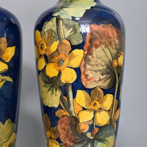 A PAIR OF DOULTON LAMBETH FAIENCE VASES LATE 19TH CENTURY DECORATED BY ALBERTA L GREEN - ADDITIONAL PHOTO 14