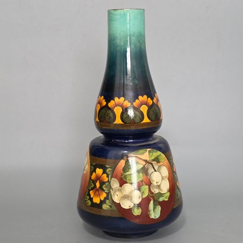 FINE DOULTON LAMBETH INTARSIO FAIENCE VASE BY ALICE EUPHEMIA THATCHER C1880S
