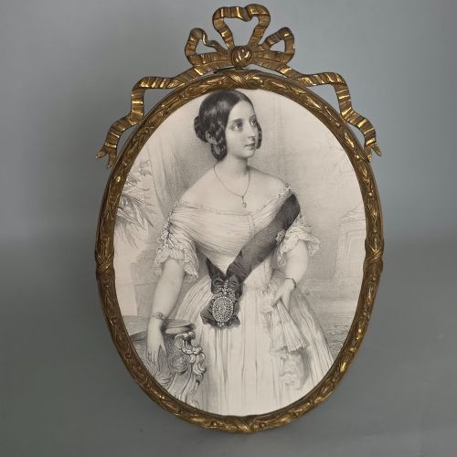 large antique brass photo frame - CATEGORY: ANTIQUE MISCELLANEOUS - DATED 1900