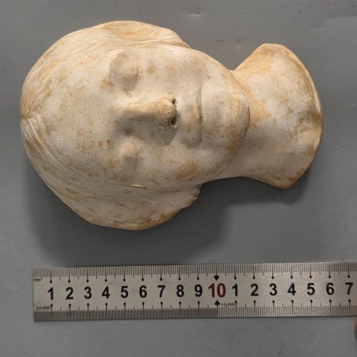 A L'INCONNUE DE LA SEINE 19TH CENTURY ALBASTERSTONE DEATH MASK - ADDITIONAL PHOTO 7