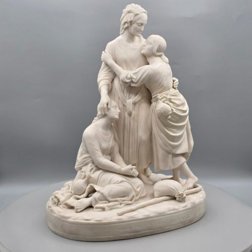 Minton Parian Group Depicting Naomi and Her Daughters-in-law ,C.1865