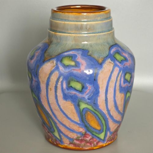 Art Nouveau Stoneware Vase Hand-decorated by the Renowned Senior Royal Doulton Artist Florrie Jones