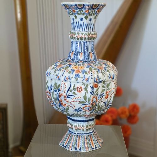 Large 19thc Delft Vase 46cm