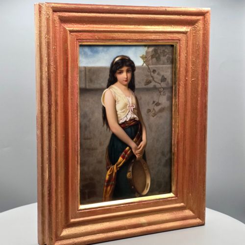 Beautiful Kpm Plaque 'Mignon' Signed F.kohle