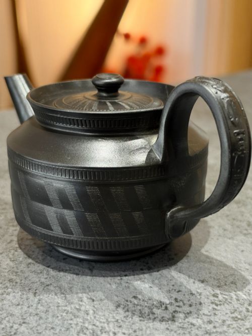 Fine Early Basalt Ware Teapot C1800 Likely E.meyer or Cobridge
