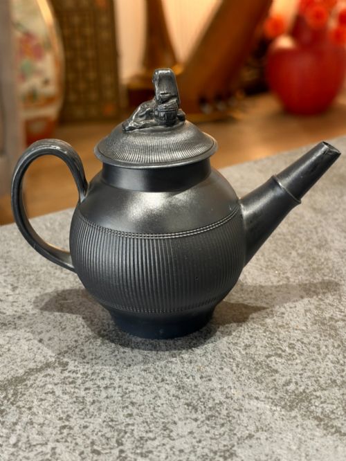 Delightful Basalt Teapot for One Is Attributed to Birch, C. 1800