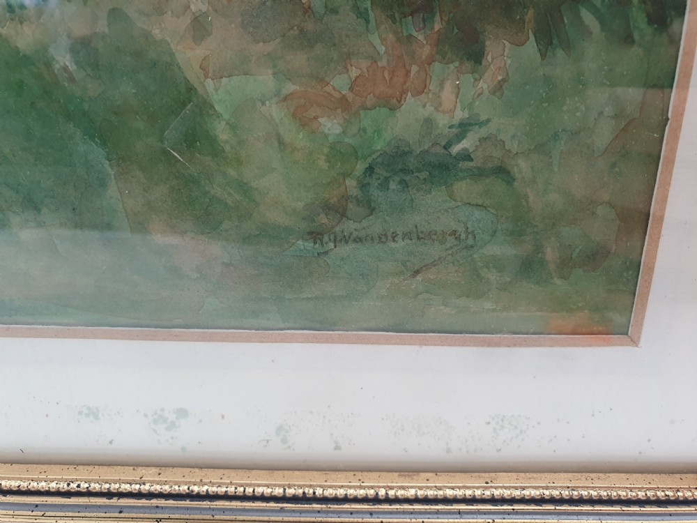 Delightful Signed Large Watercolour by Raymond John Vandenbergh b.1889 View III