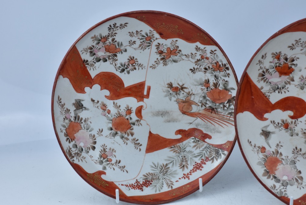 Fine Pair of 19th Century Japanese Kutani dishes, dating to circa 1860-80. View III