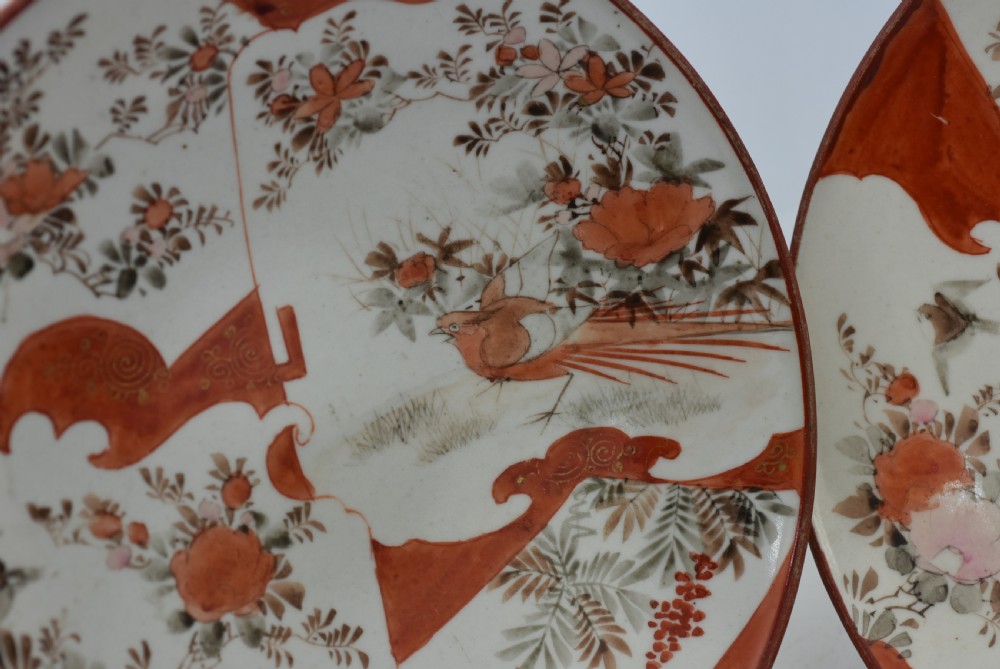 Fine Pair of 19th Century Japanese Kutani dishes, dating to circa 1860-80. View IV