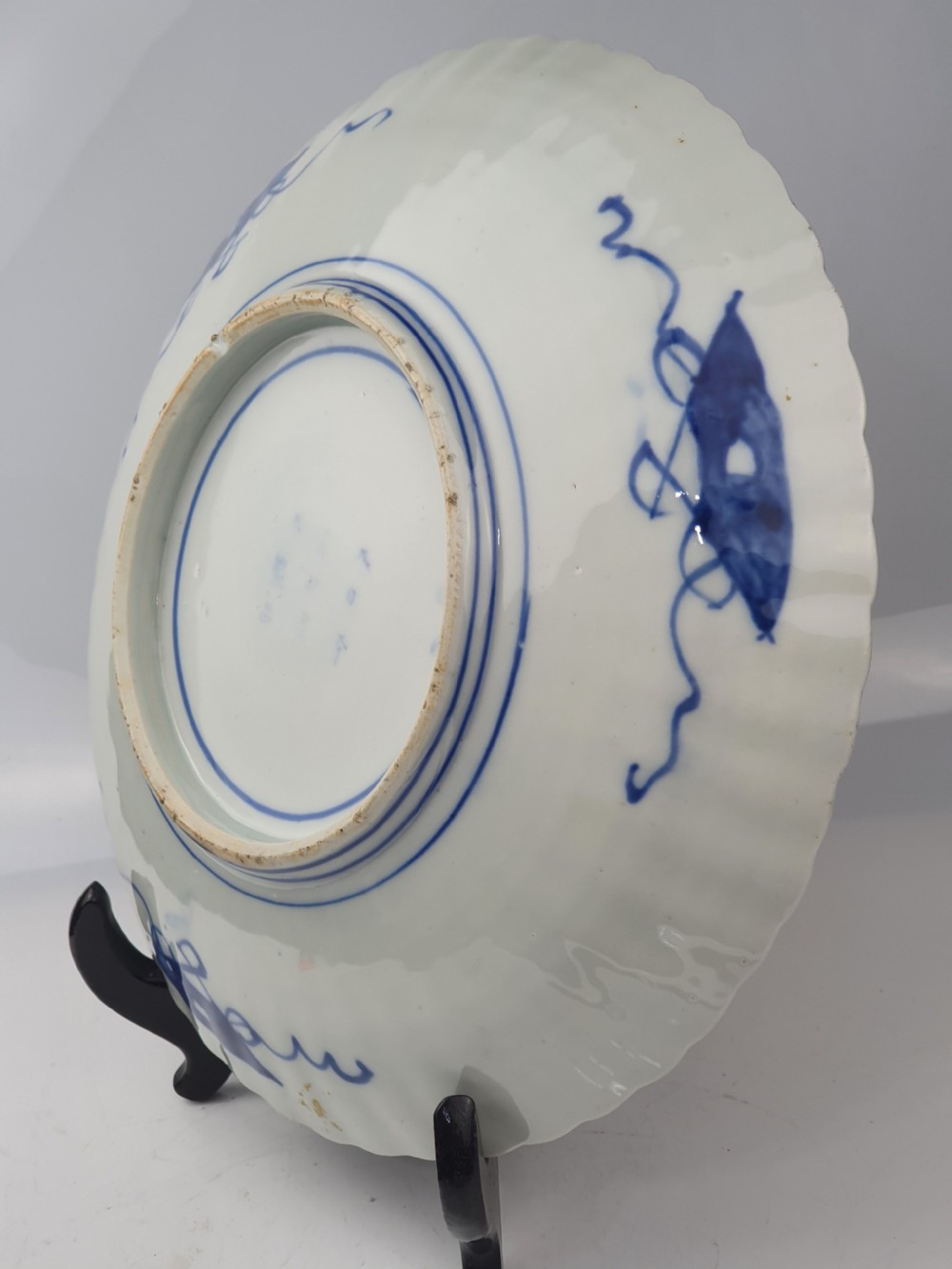 Large Imari Ribbed Charger c1890 - 9 x Character Mark View VII