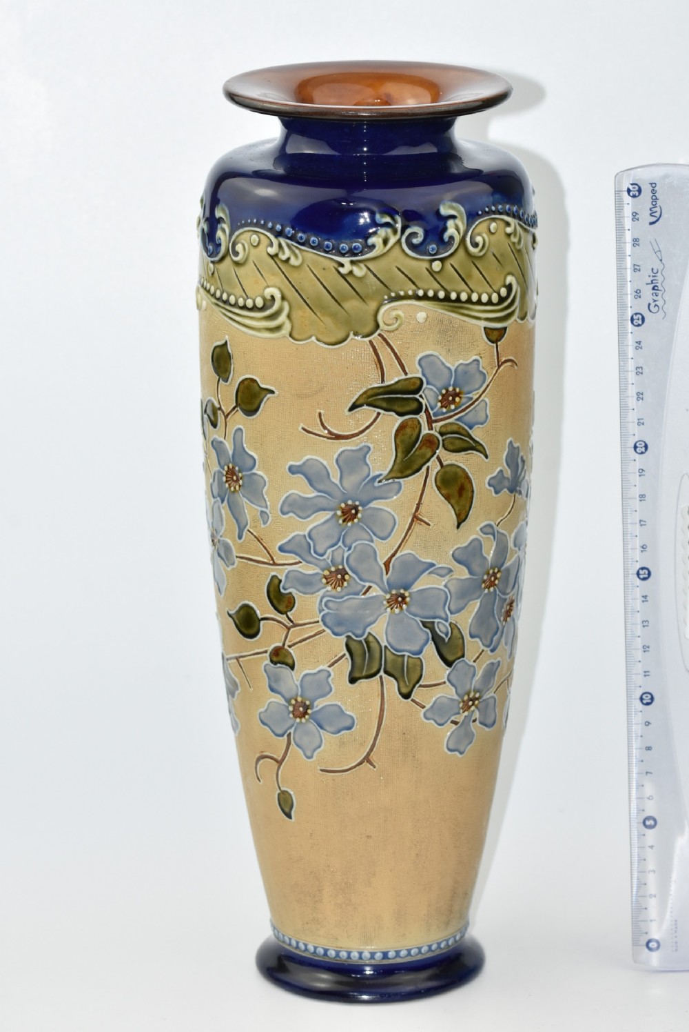 Tall Elegant Royal Doulton Vase c1900  View XIII