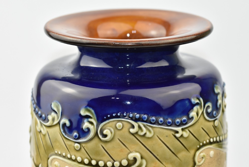 Tall Elegant Royal Doulton Vase c1900  View II