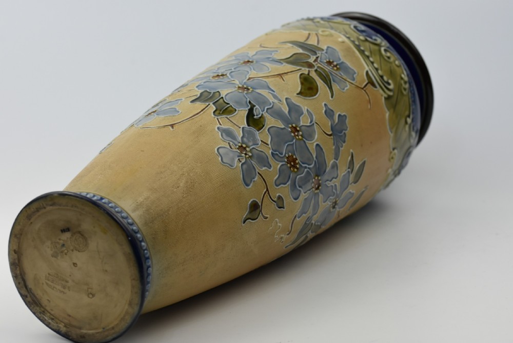 Tall Elegant Royal Doulton Vase c1900  View V