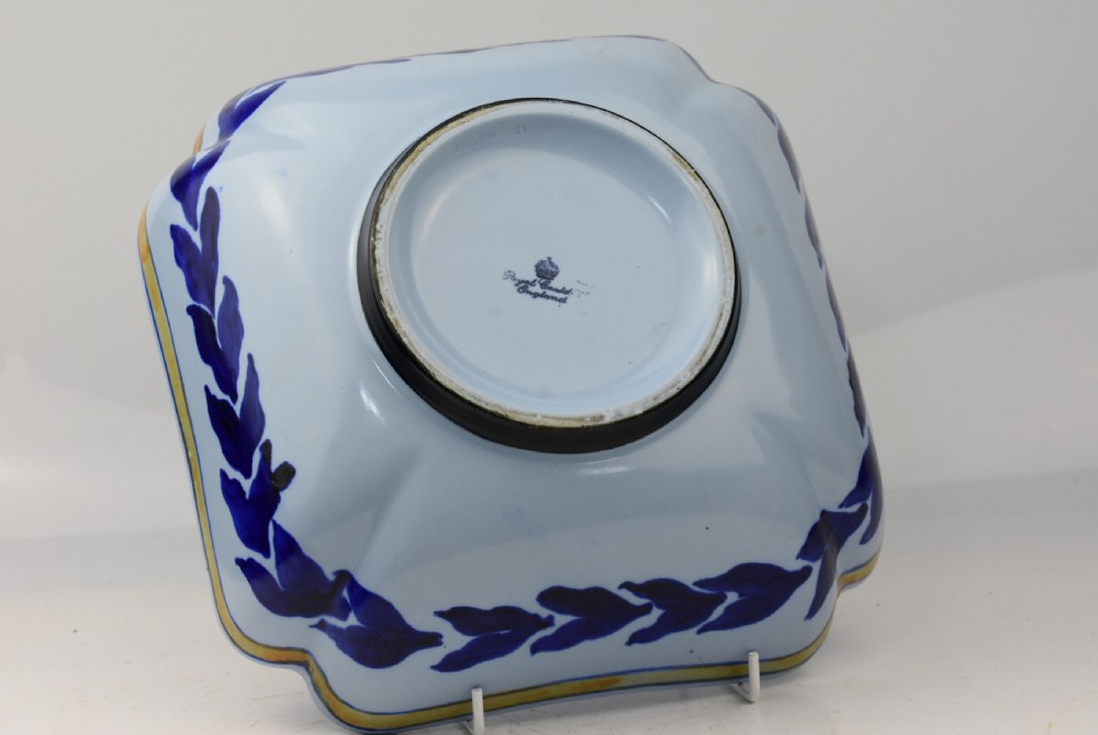 Large Royal Cauldon Art Deco Square Bowl c1930 View V