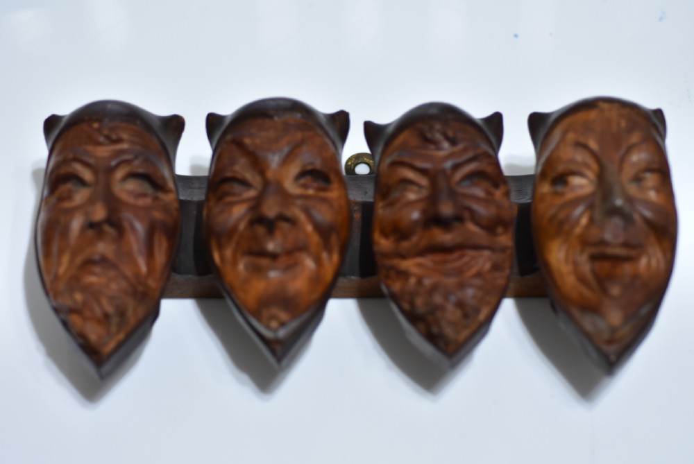 Rare Figural Carved Black Forest Pipe Rack 1900 View IV