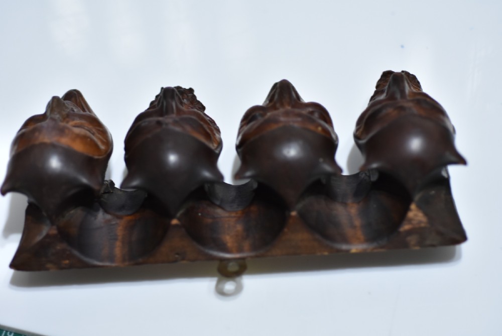 Rare Figural Carved Black Forest Pipe Rack 1900 View VII