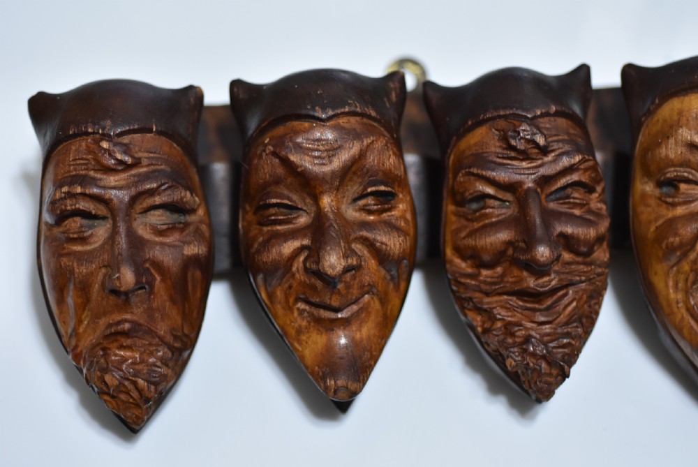 Rare Figural Carved Black Forest Pipe Rack 1900 View IX