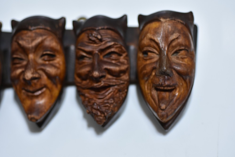 Rare Figural Carved Black Forest Pipe Rack 1900 View X