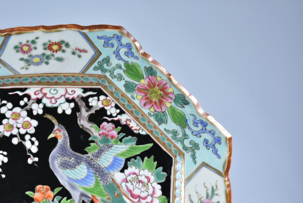 Stunning Large Japanese 1920's Octagonal Charger View V