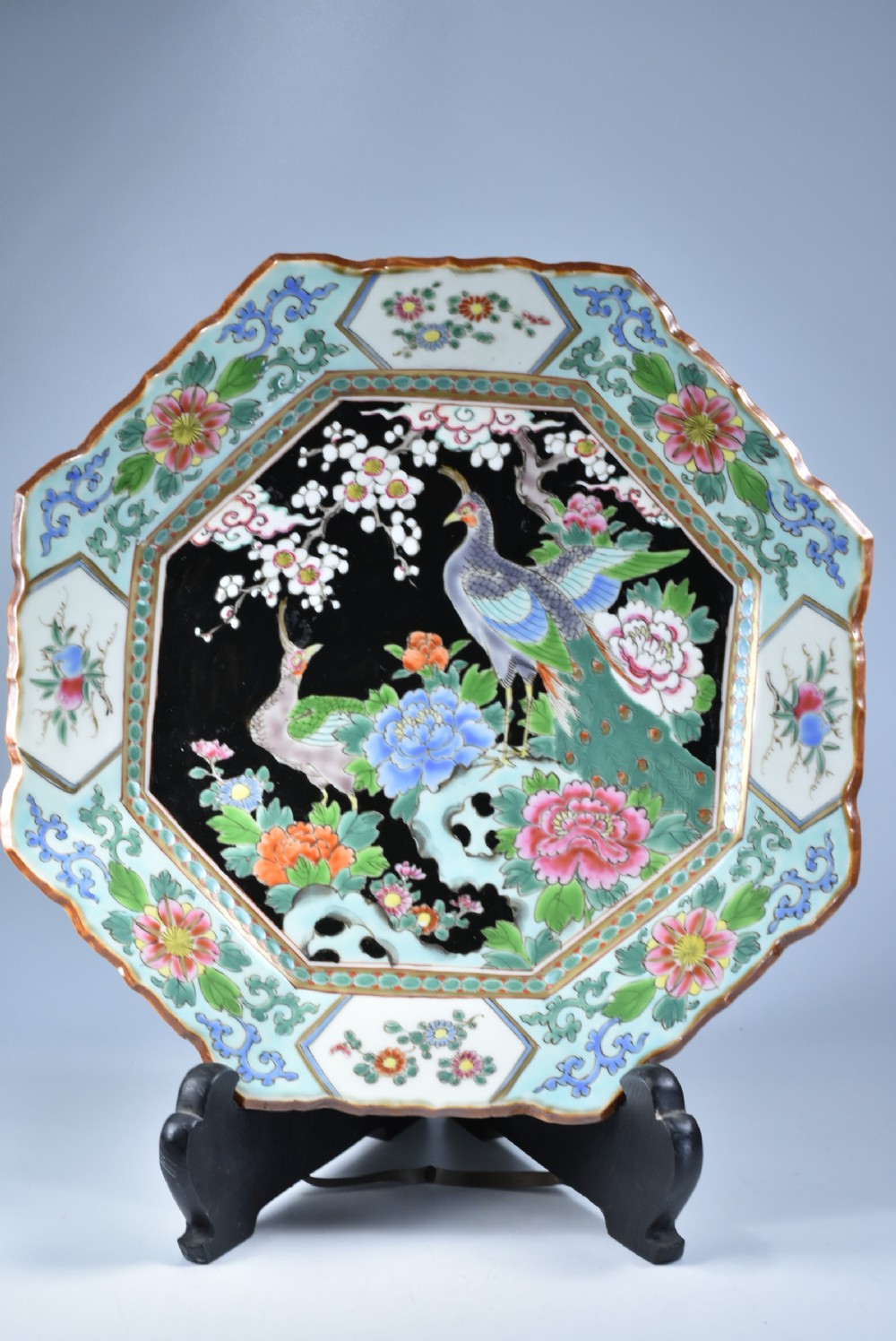 Stunning Large Japanese 1920's Octagonal Charger View VIII