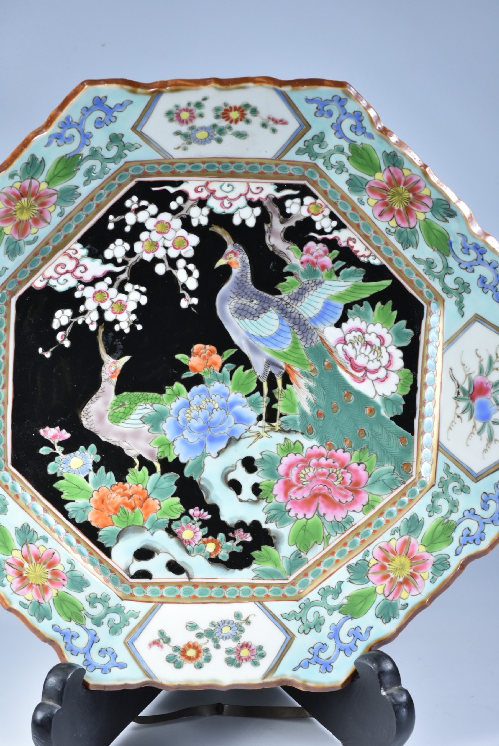 Stunning Large Japanese 1920's Octagonal Charger View IX
