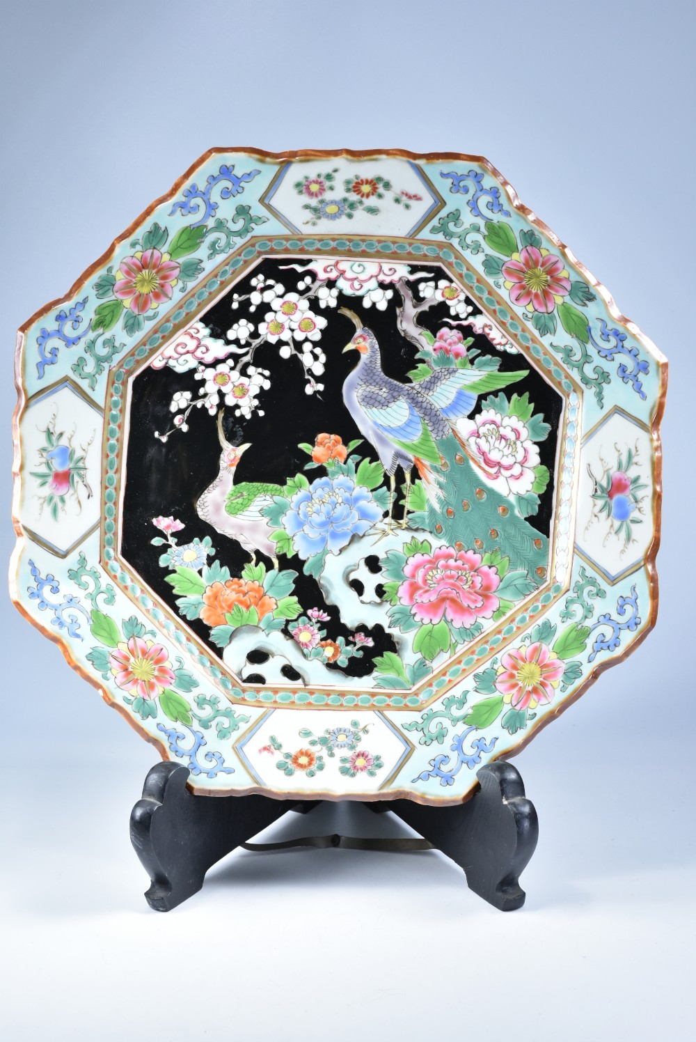 Stunning Large Japanese 1920's Octagonal Charger