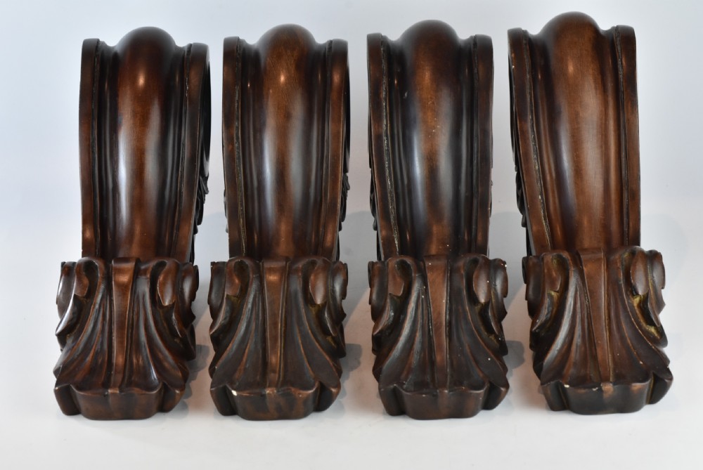 Exceptional Antique Set of 4 x Large Curtain Rail Brackets View IV