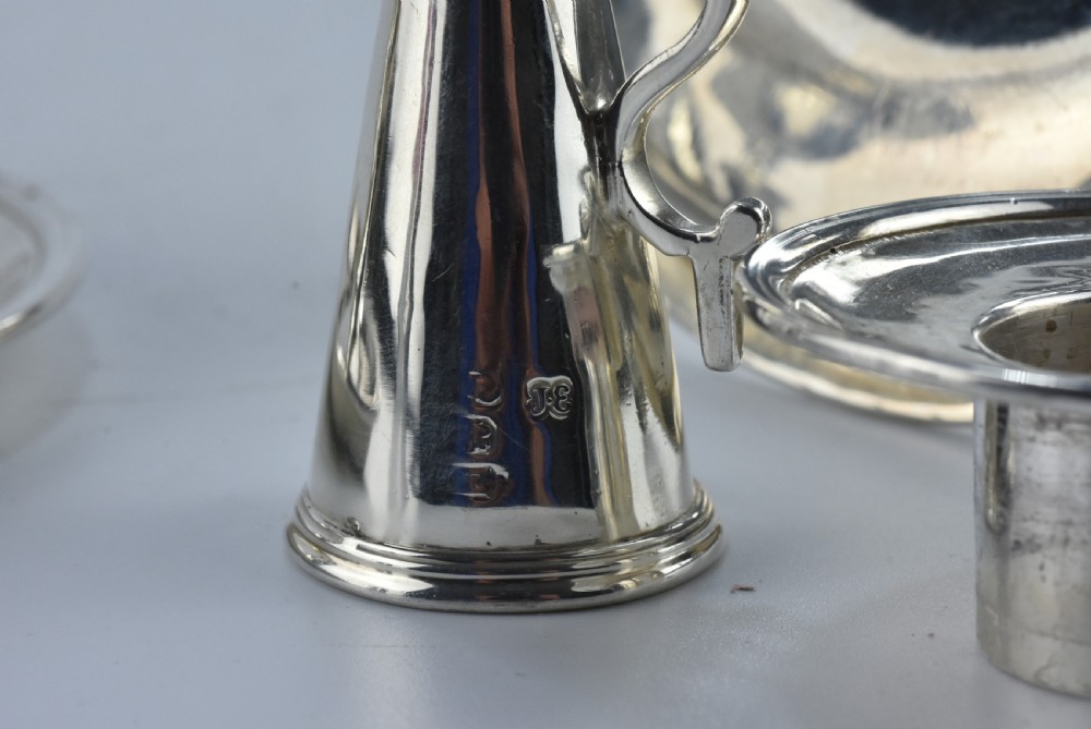 Fine Rare Matching Pair of of John Emes George III Sterling Silver Chamber Sticks 1807 View IX