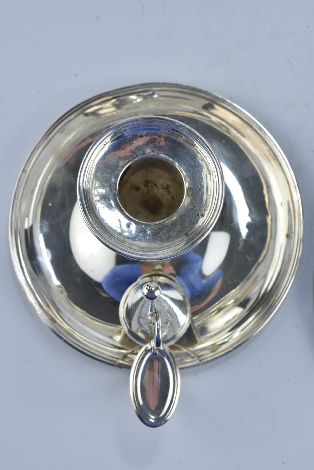 Fine Rare Matching Pair of of John Emes George III Sterling Silver Chamber Sticks 1807 View XIII