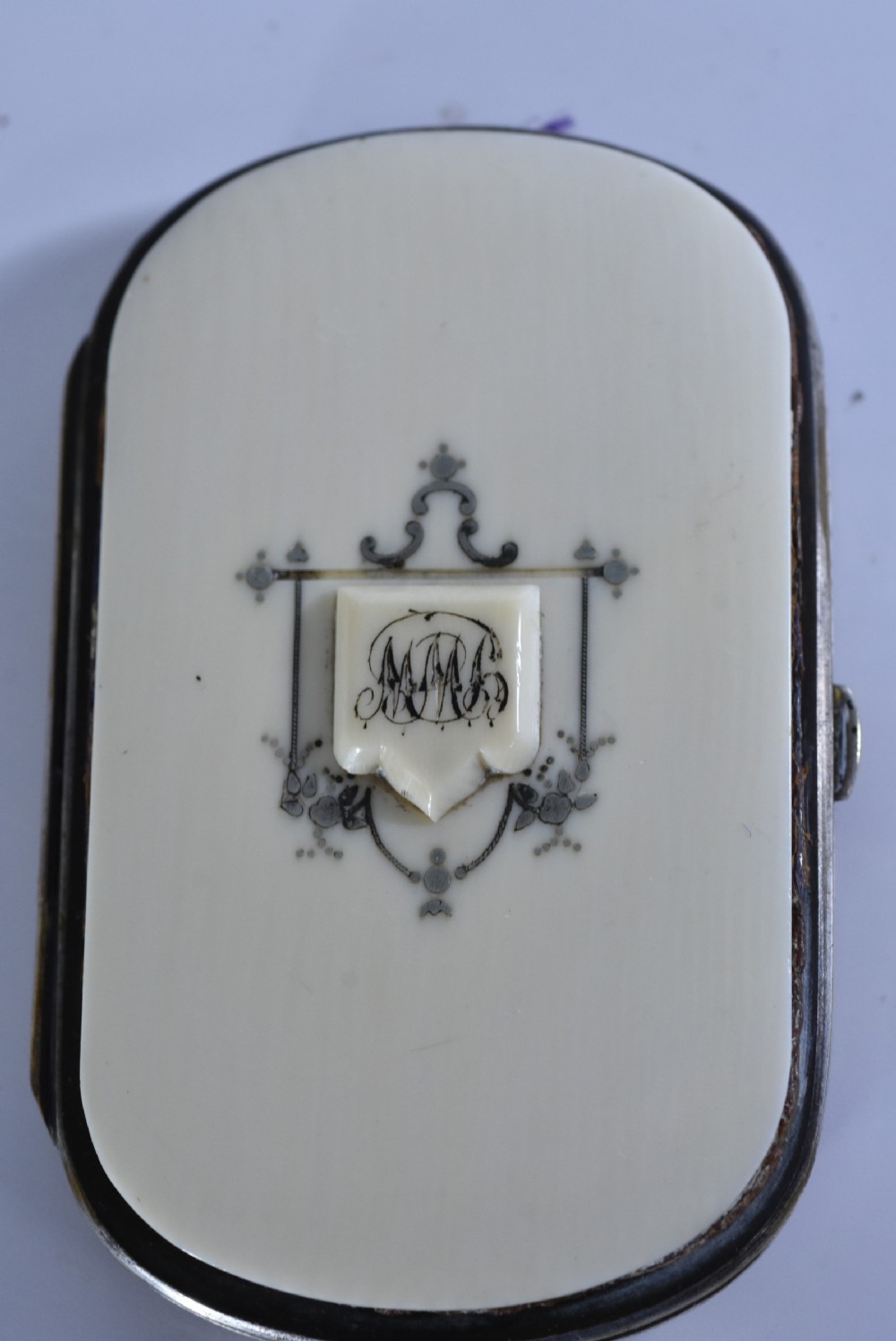 19thc Ivory & Pique Silver Inlay Purse View VII