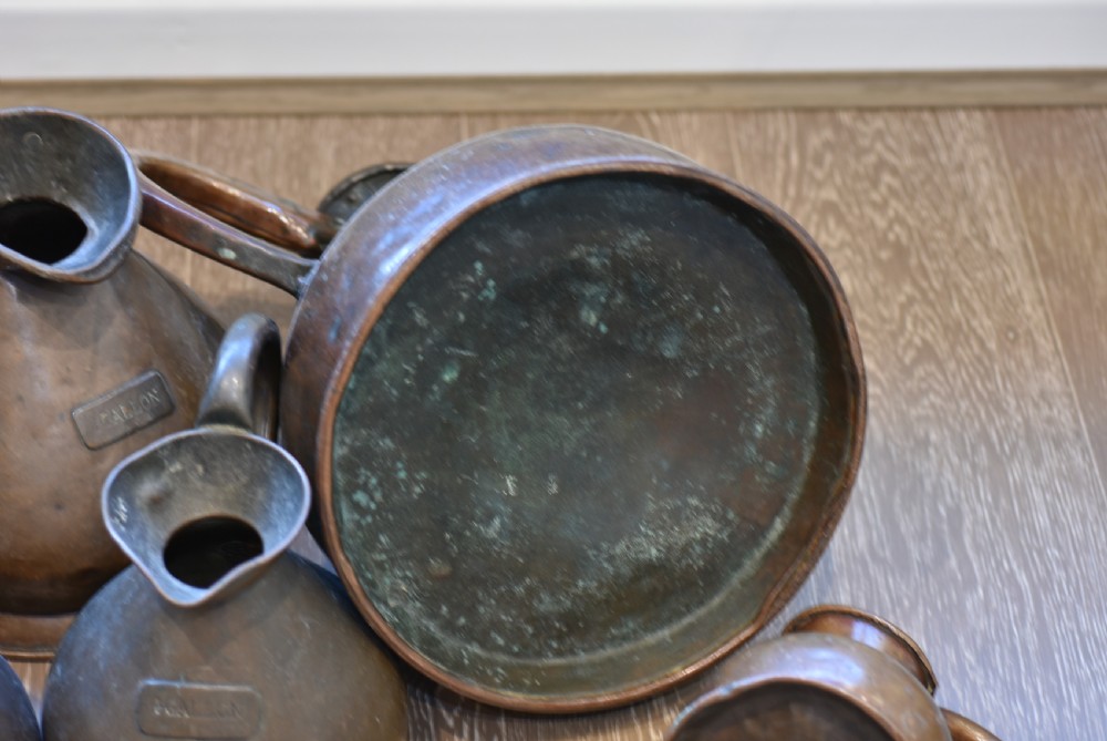 Fine Victorian Group of 6 x Graduated Copper Measures View IX