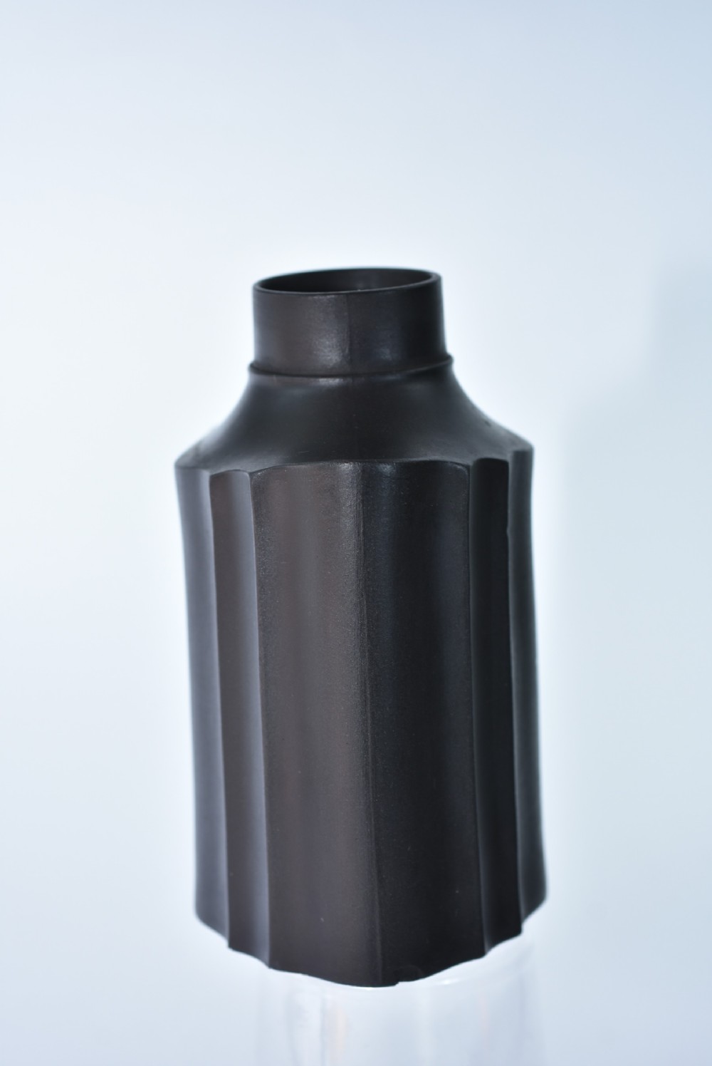 Very Rare c1770 Wedgwood Basalt Fluted Tea Flask  View III