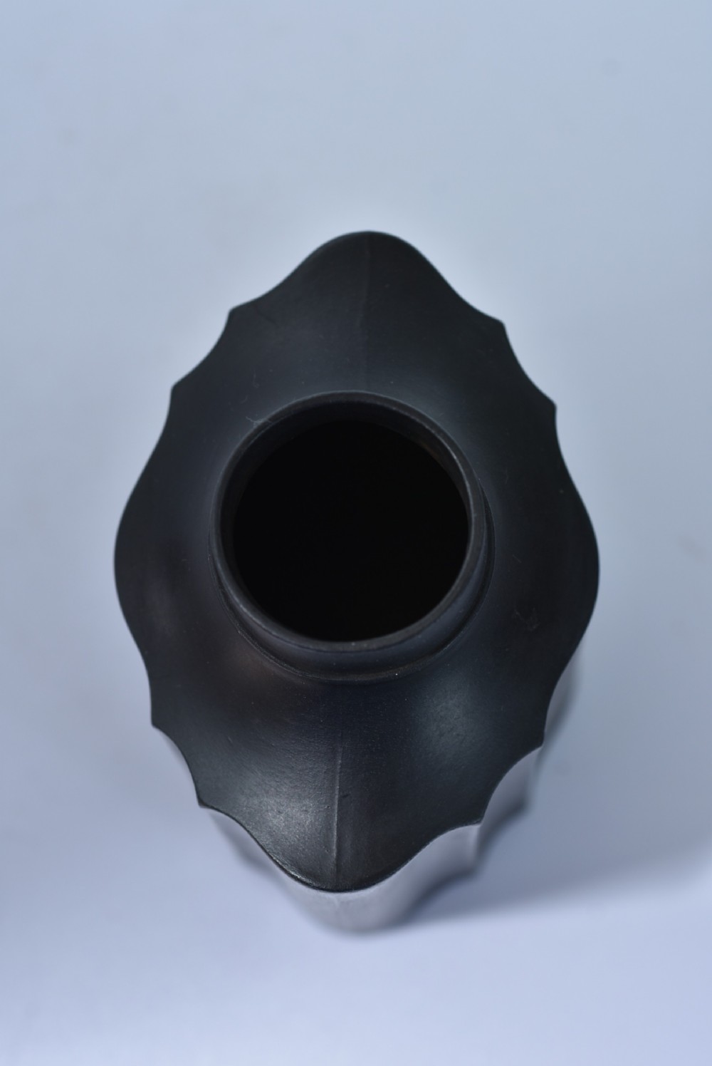 Very Rare c1770 Wedgwood Basalt Fluted Tea Flask  View VIII