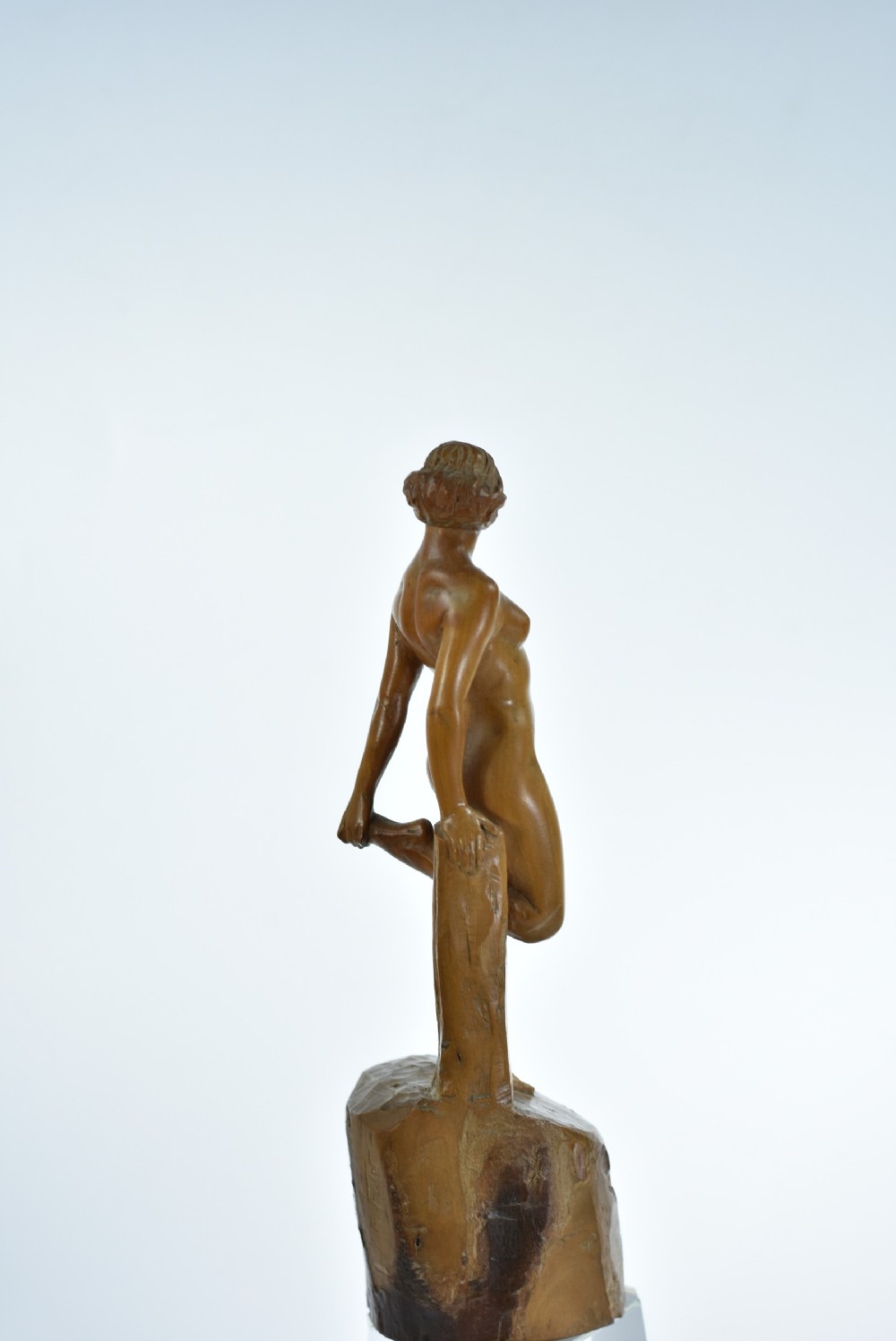 Exquisite Vintage Carved Deco Female Figure signed R.Flint View III