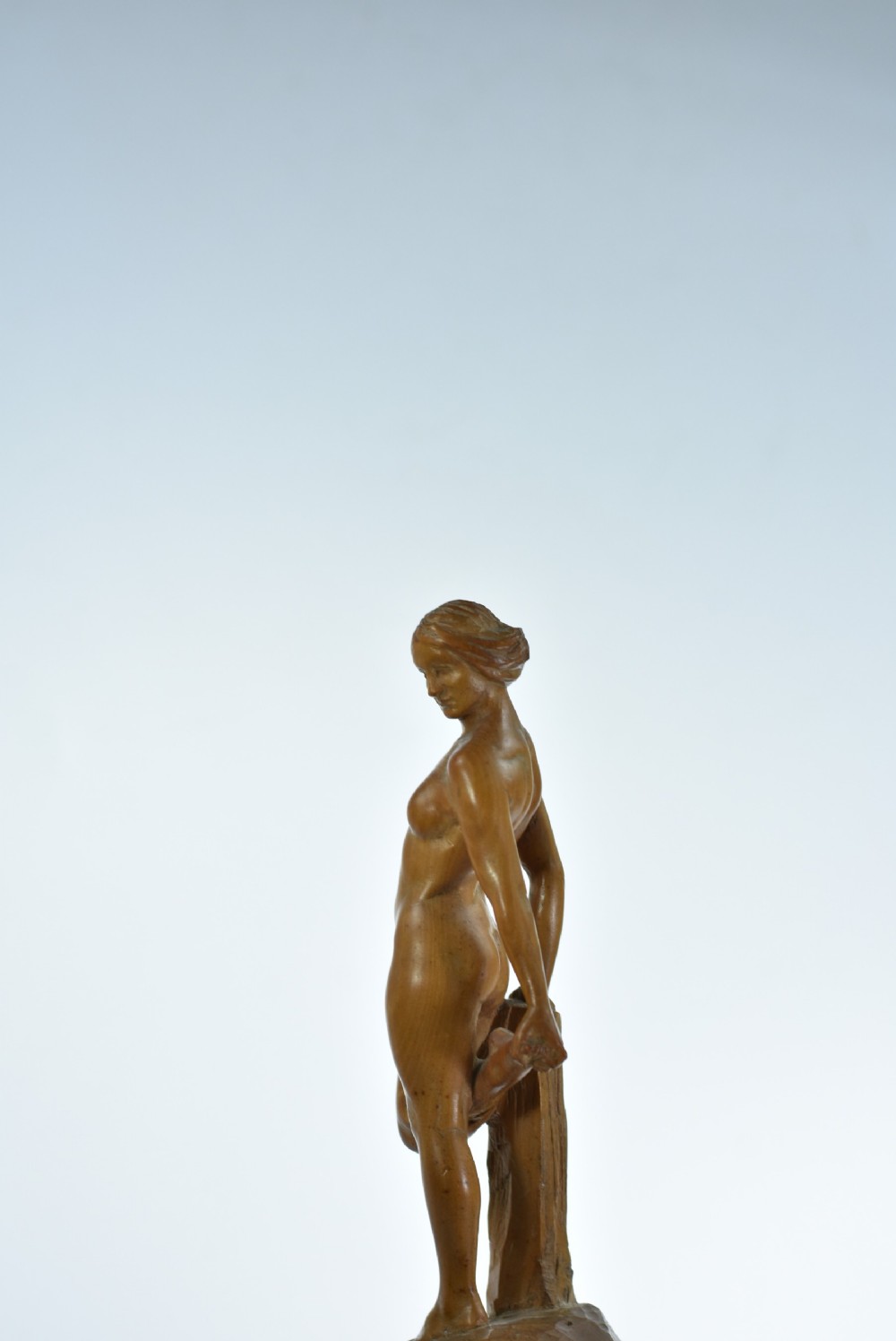 Exquisite Vintage Carved Deco Female Figure signed R.Flint View IX