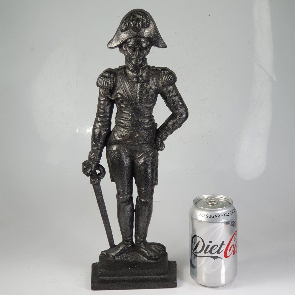19thc Duke of Wellington Cast Iron Door Stop View II