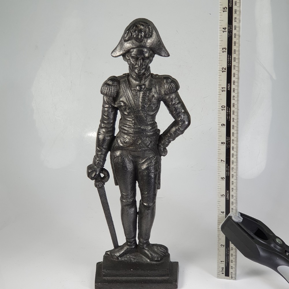 19thc Duke of Wellington Cast Iron Door Stop View III