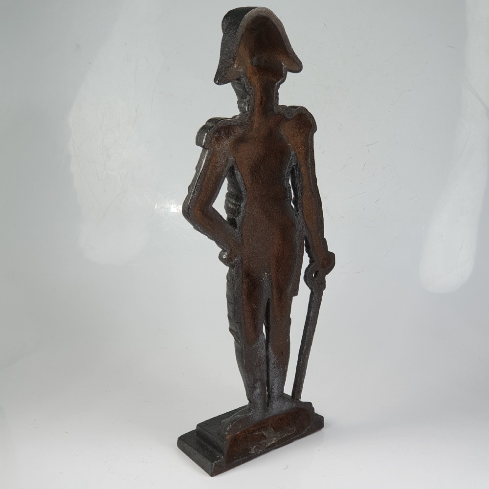 19thc Duke of Wellington Cast Iron Door Stop View V