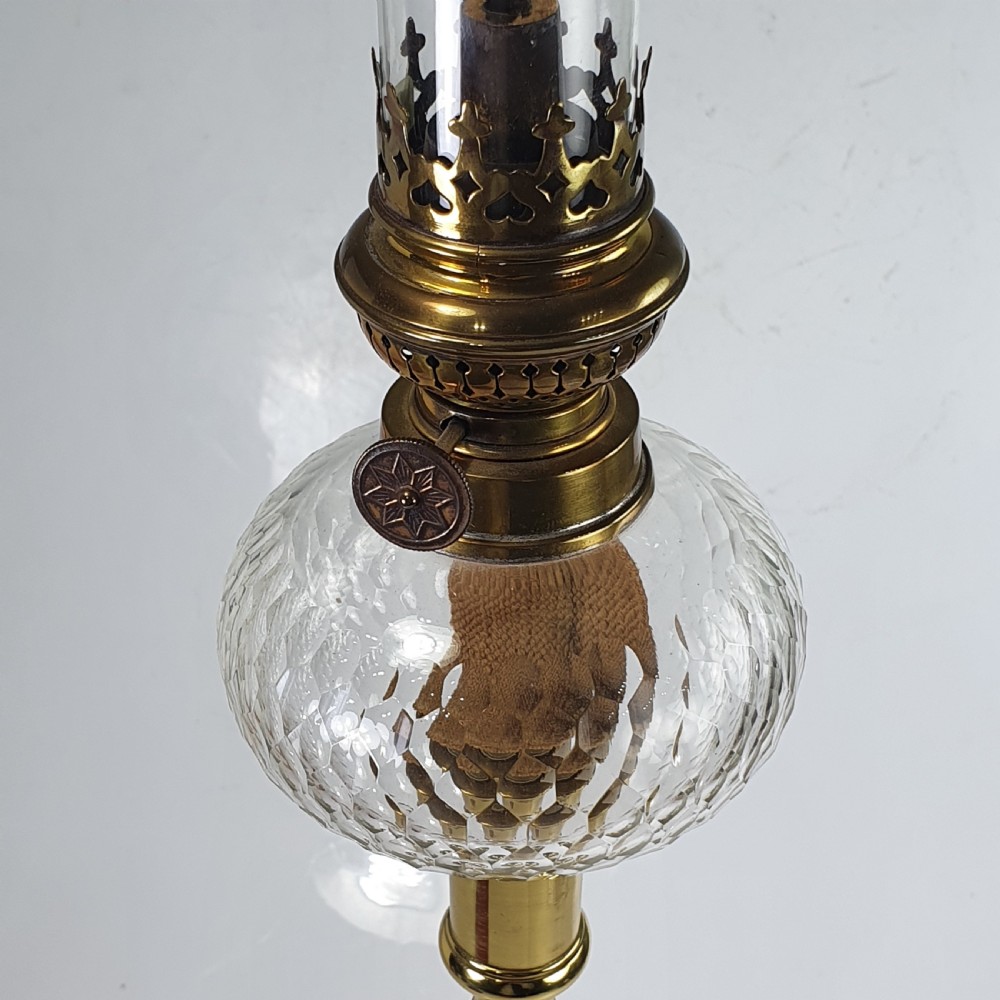 Stunning Pair Late Victorian Oil Lamps c1890 View VII
